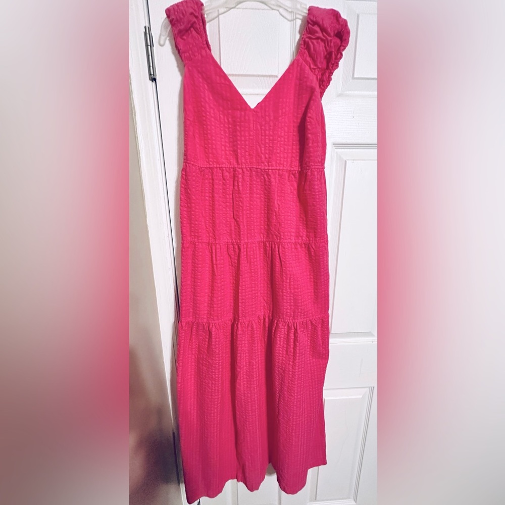 NWT cap sleeve pink maxi dress